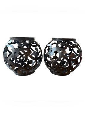 PartyLite Decorative Metal Filigree Candle Holders